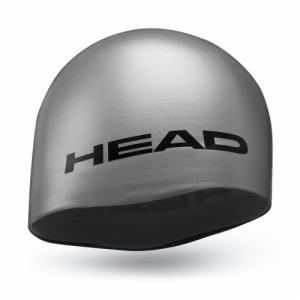 Фото шапочка для плавания стартовая head silicone moulded, для соревнований цвет серебристый