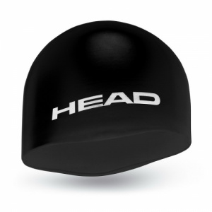 Фото шапочка для плавания стартовая head silicone moulded, для соревнований цвет черный