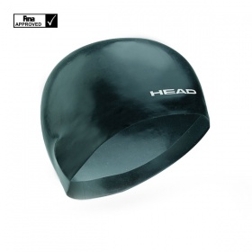 Фото шапочка для плавания стартовая head 3d racing fina, для соревнований цвет черный