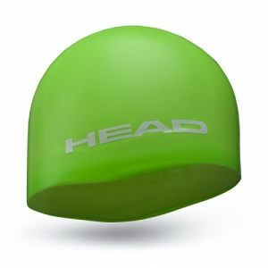 Фото шапочка для плавания стартовая head silicone moulded, для соревнований цвет зеленый
