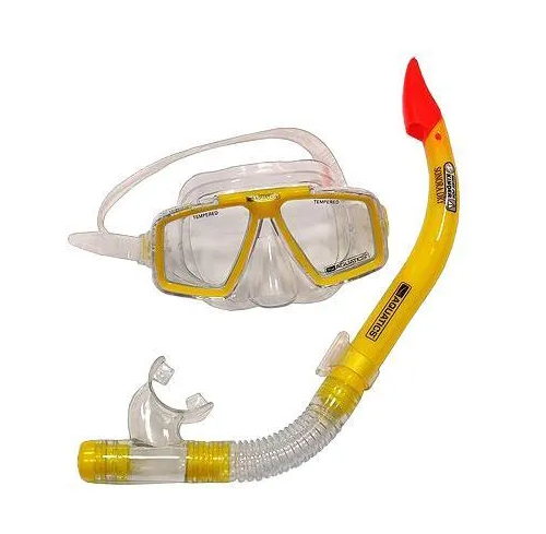 фото Комплект маска козюмель-2 + трубка сонора драй (желтый) aqualung