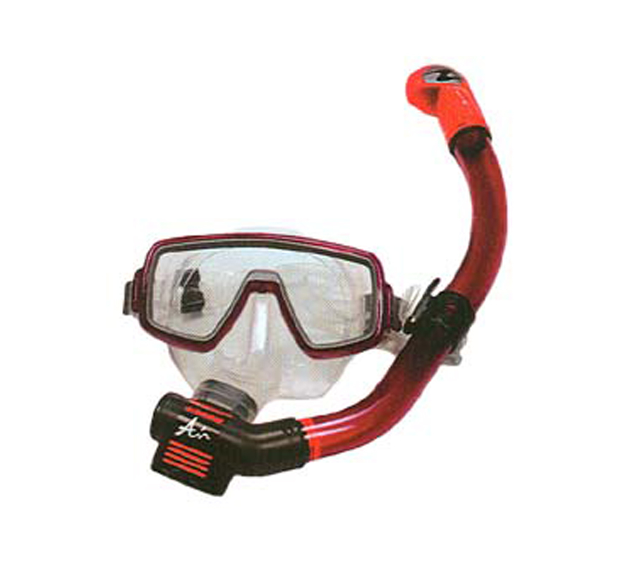 фото Комплект маска aqua lung/technisub вентура миди (прозр.силик) + трубка гелиокс (с клап.)
