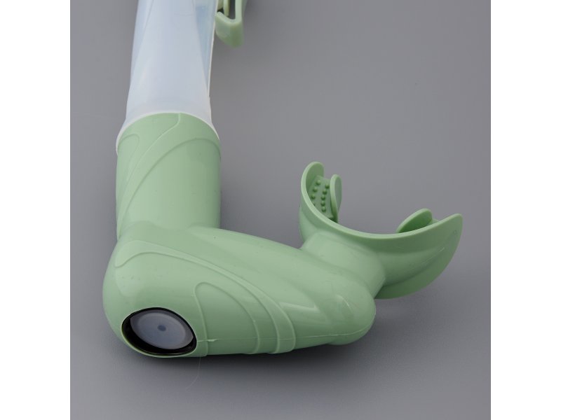 фото Трубка сарган "агидель" сухая 2 клапана, прозрачный/светло-зеленый силикон sargan