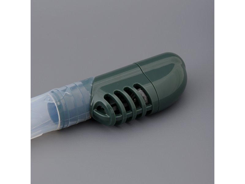 фото Трубка сарган "агидель" сухая 2 клапана, прозрачный/темно-зеленый силикон sargan
