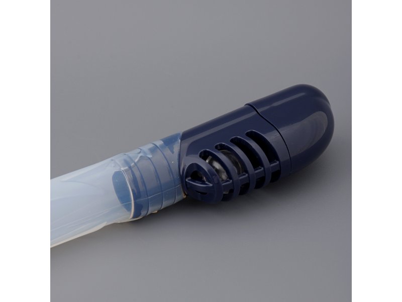 фото Трубка подводная sargan агидель (прозрачный силикон) т.синяя