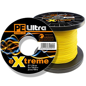 Линь AQUA PE ULTRA EXTREME D1.7мм желтый фото