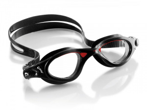 Фото очки cressi flash черные силикон / красные / линзы прозрачные