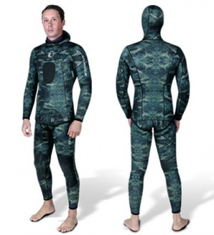Фото куртка от гидрокостюма для подводной охоты omer green mimetic 6.5 мм - 3