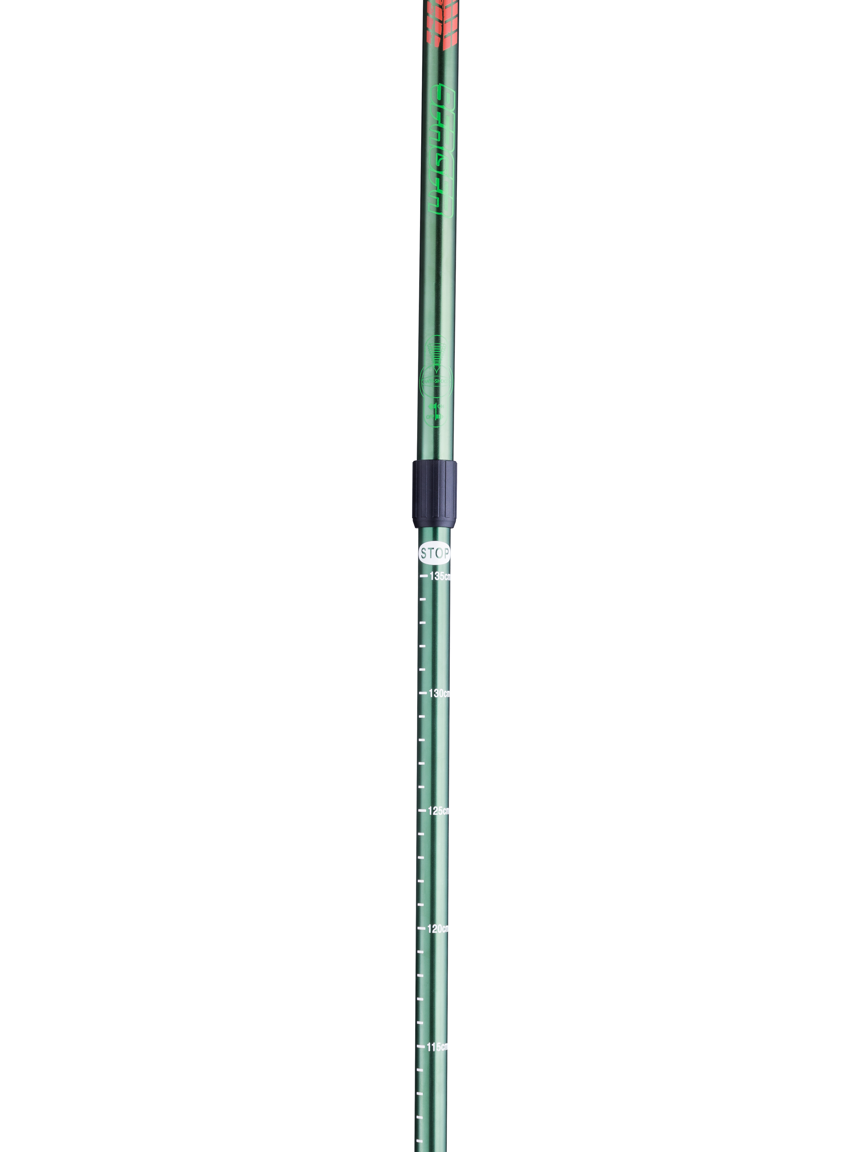 Палки для скандинавской ходьбы Longway, 77-135 см, 2-секционные, тёмно-зеленый/оранжевый фото картинка