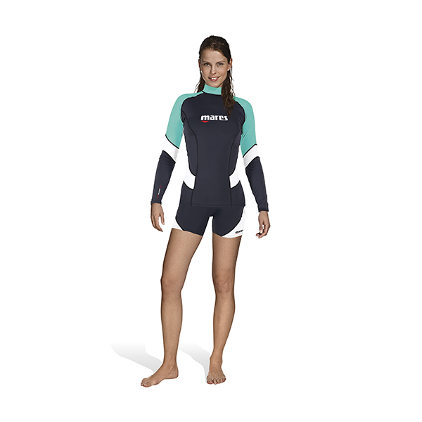 фото Гидрокостюм mares rash guard trilastic, лайкра, футболка с длинным рукавом, женская