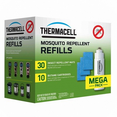 Фото набор thermacell mega refill (10 газовых картриджа + 30 пластин)