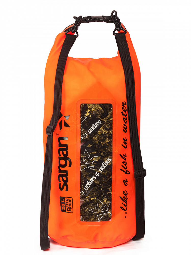 Гермо-рюкзак с окном САРГАН "ОКО-20", 2 лямки, цвет оранжевый, 20 л. фото