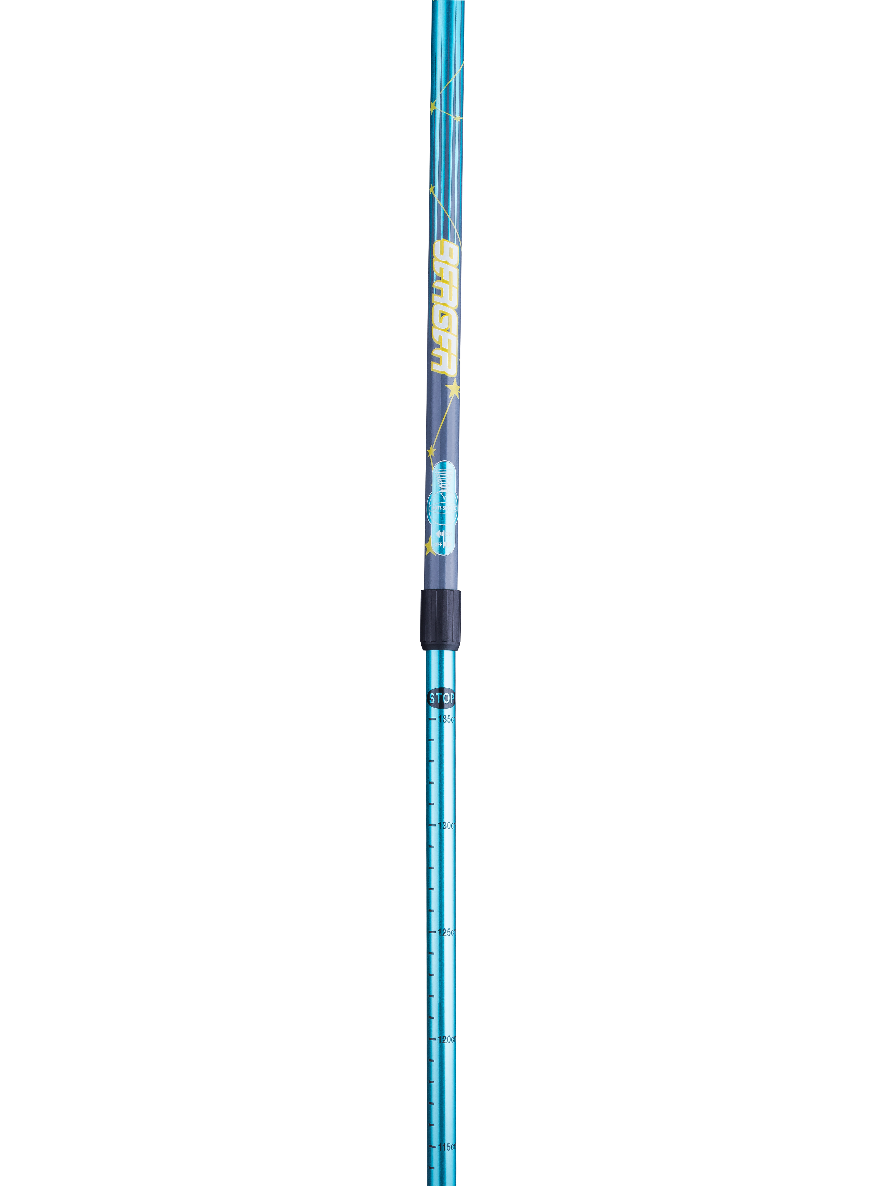 Палки для скандинавской ходьбы Starfall, 77-135 см, 2-секционные, синий/серый/жёлтый фото картинка