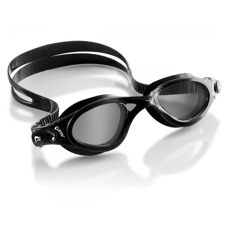 Очки для плавания CressiSub FLASH тёмные линзы черные/черные фото