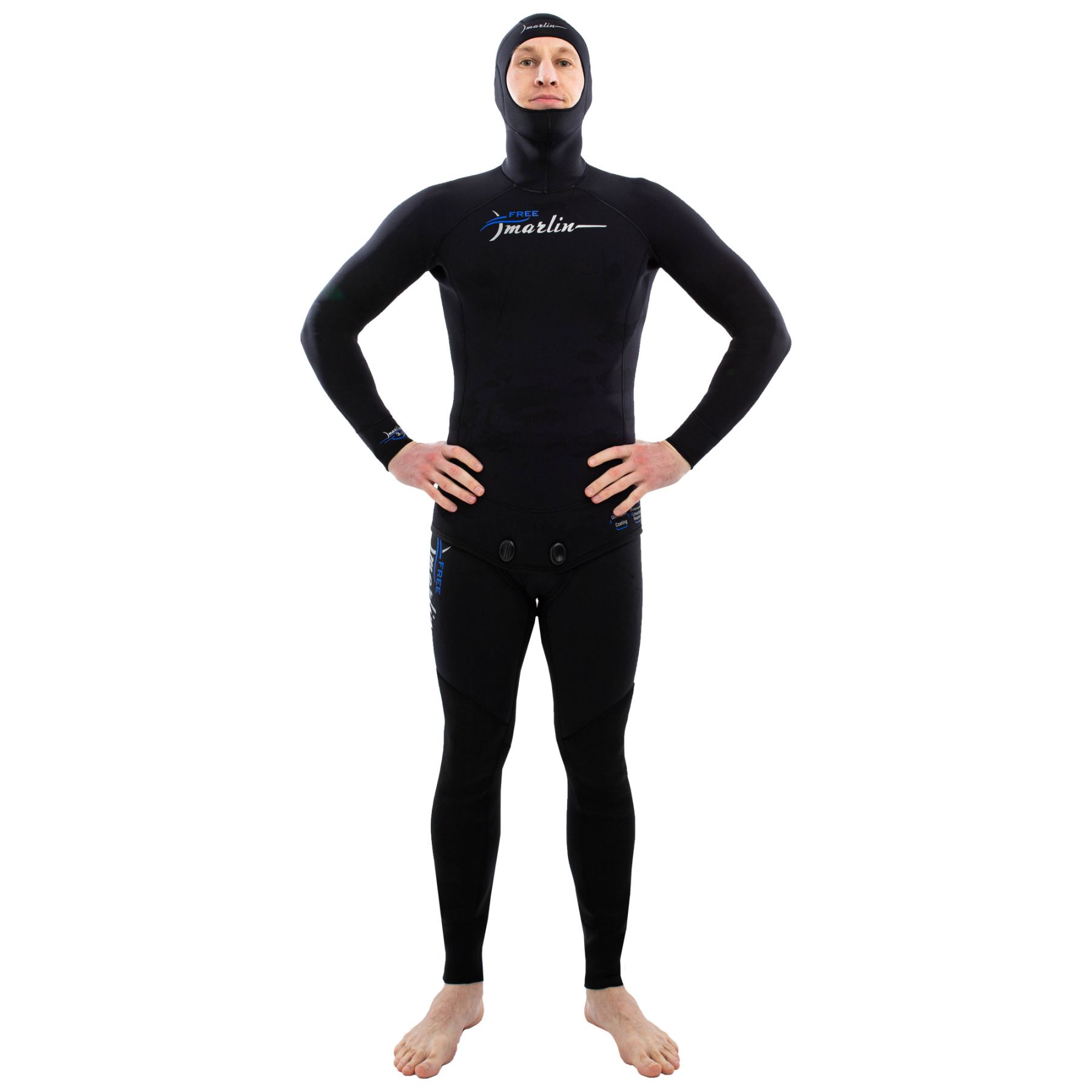 Фото гидрокостюм marlin free man (ultraspan) черный, 3 mm
