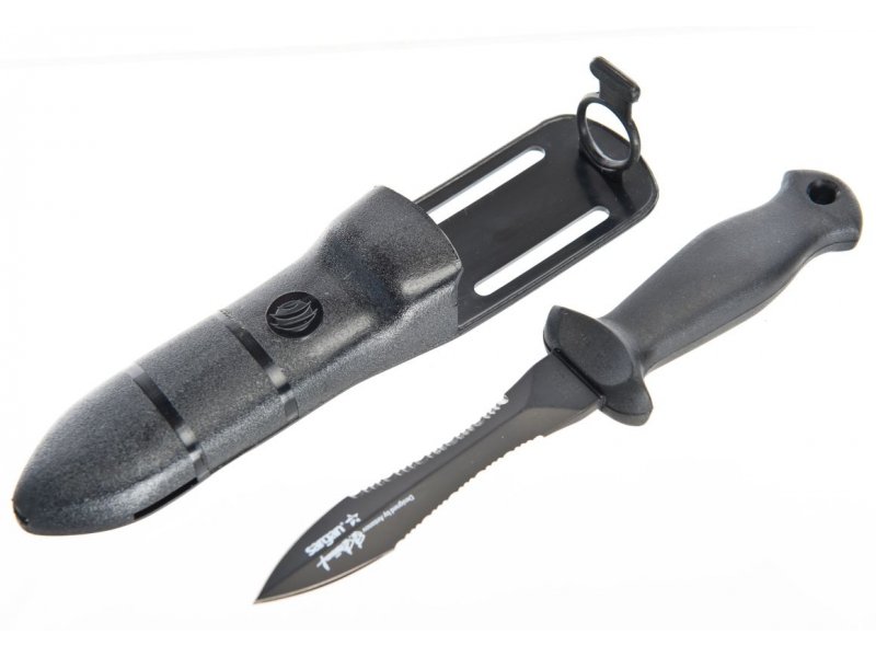 Фото нож sargan (сарган) тургояк стропорез тефлоновое покрытие черная ручка