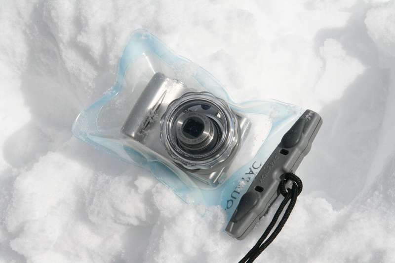 фото Герметичный чехол aquapac 420 small camera case серо-голубой, с окном для объектива
