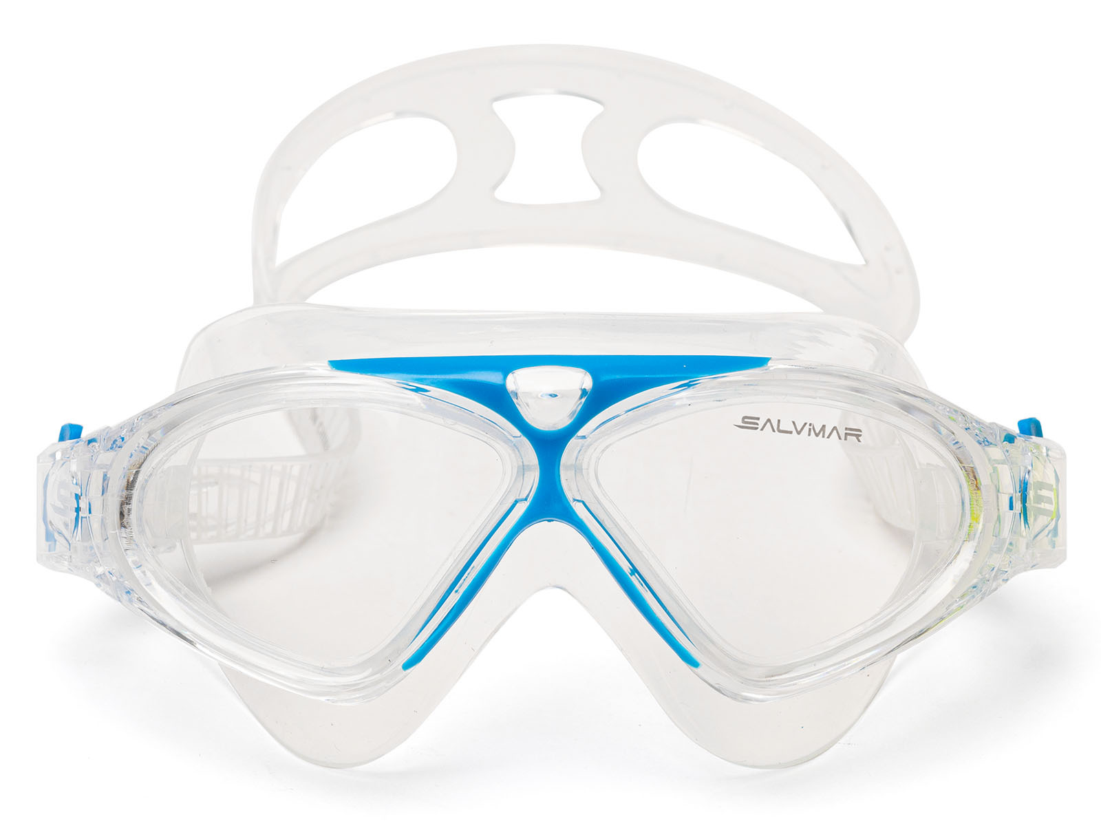 Очки для плавания детские FLUYD FREEDOM JR прозрачный силикон/синяя рамка фото