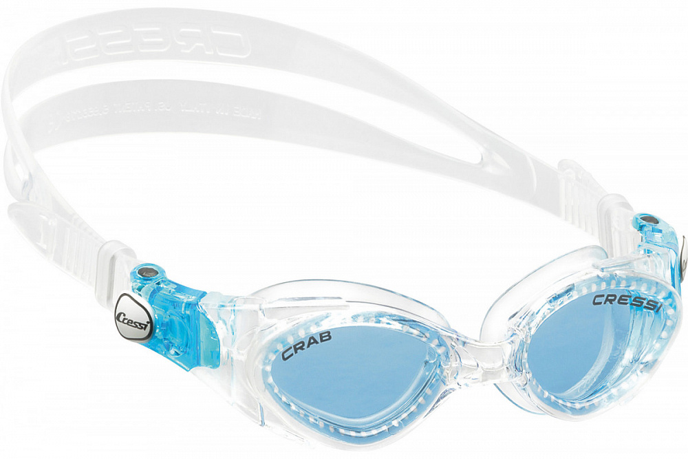 Очки для плавания CressiSub CRAB прозрачные линзы азур фото