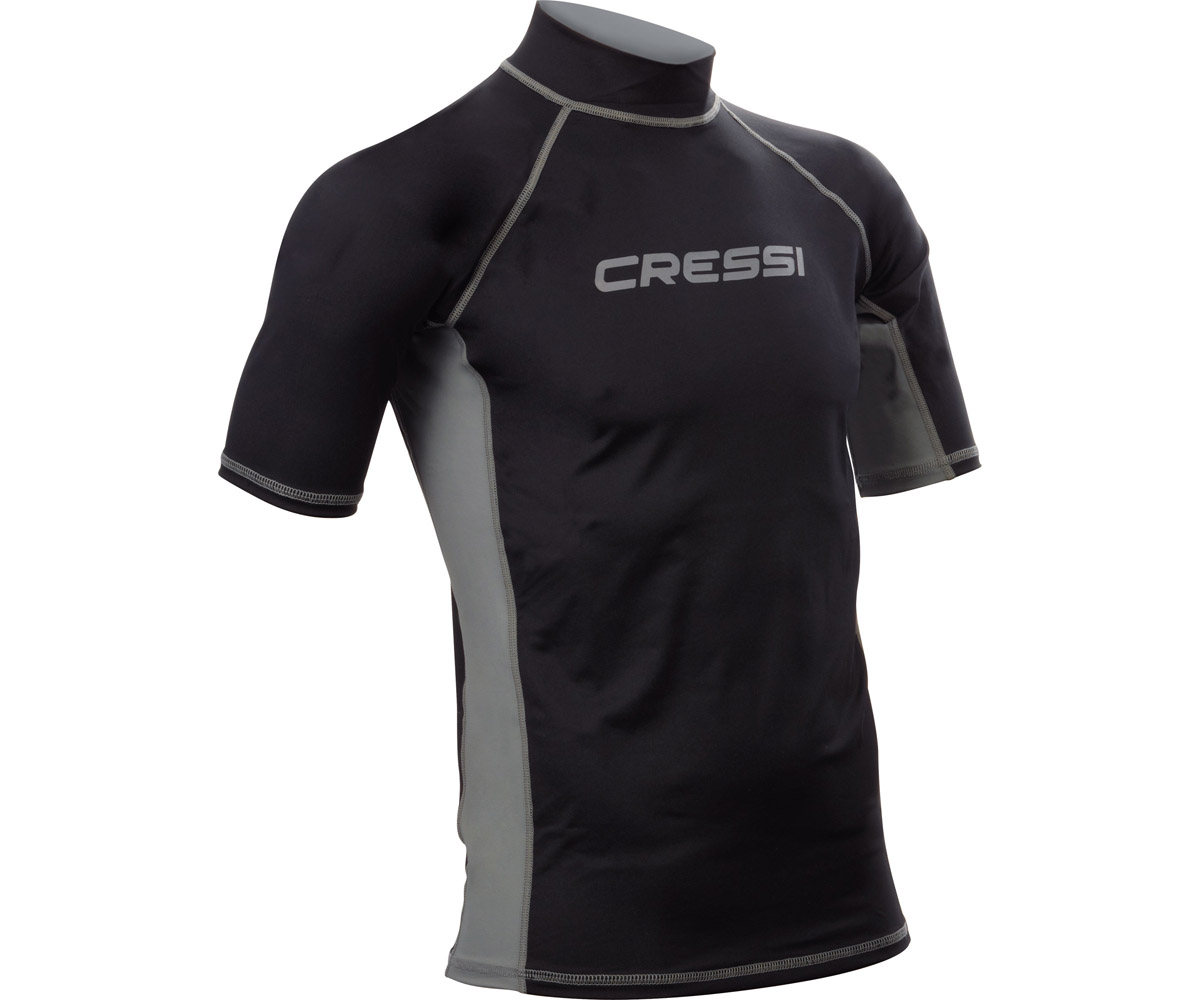 Фото майка лайкра cressisub rash guard муж. короткий рукав черная