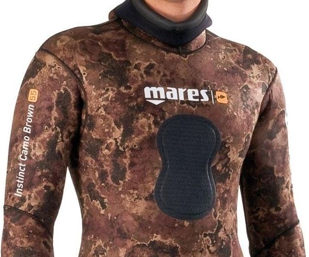 фото Куртка гидрокостюма для подводной охоты mares instinct 35 camo br, 3 мм, с открытой порой внутри, цвет коричневый камуфляж
