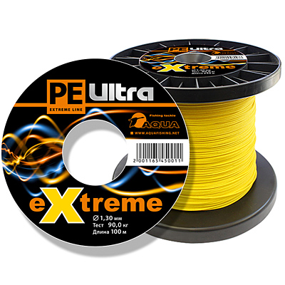 Линь для гарпуна AQUA PE ULTRA EXTREME D1.3мм желтый фото
