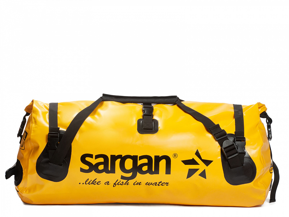 Гермо-сумка САРГАН "КАПЛЯ", 100% герметичный вход, длина 80 см  объем 80 л. желтая фото