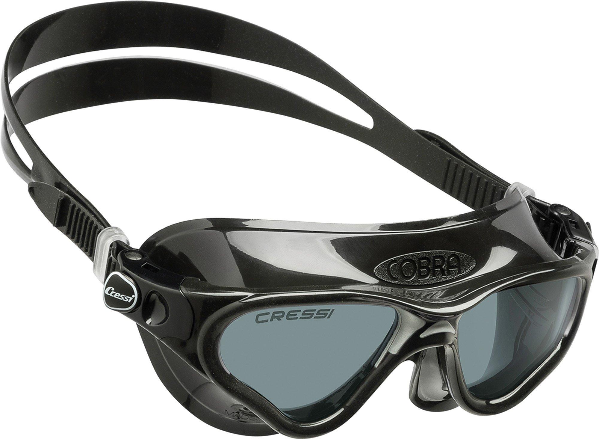 Очки для плавания CressiSub COBRA прозрачные линзы черные фото