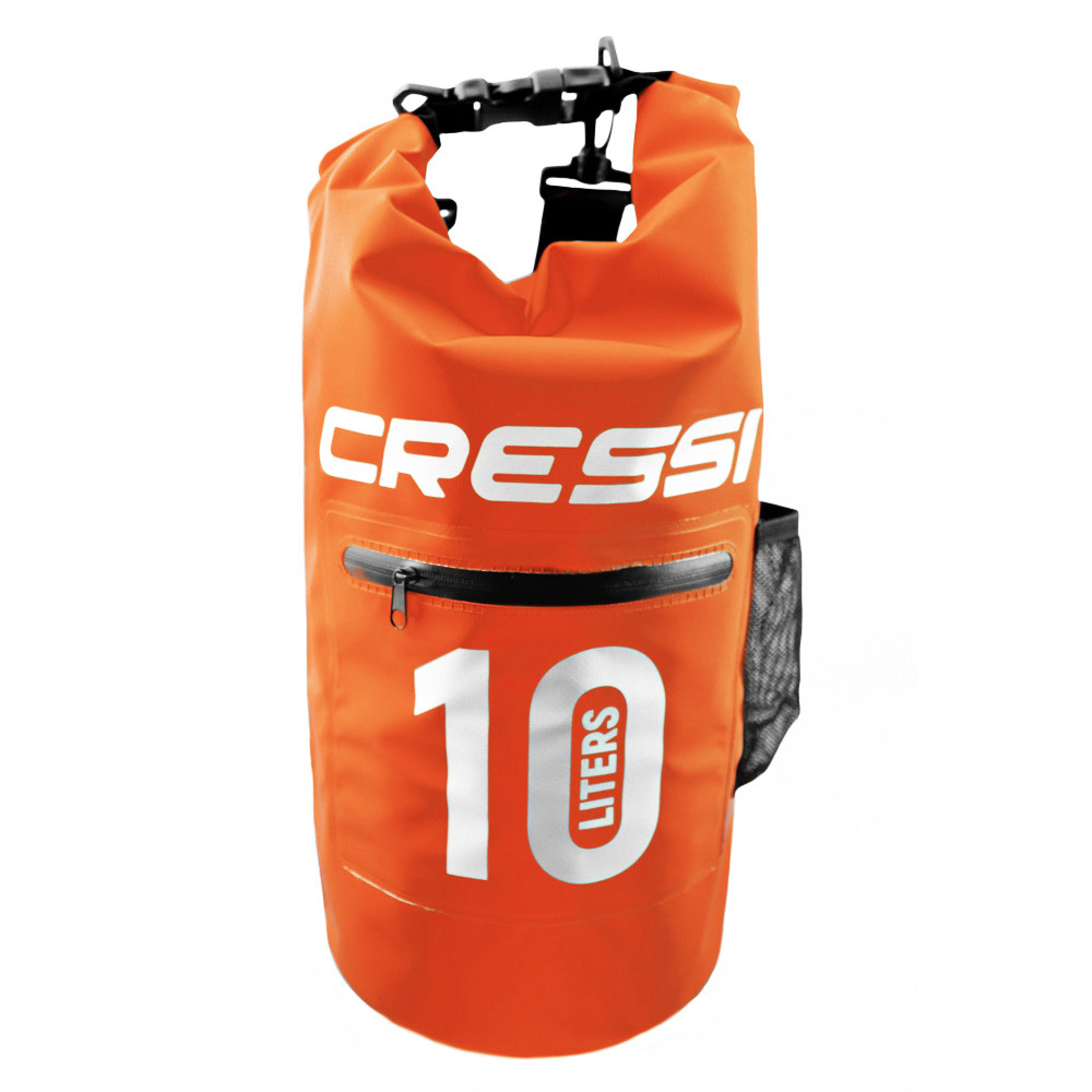Гермомешок CRESSI с карманом на молнии, DRY BAG, оранжевый 10  литров, Cressi фото
