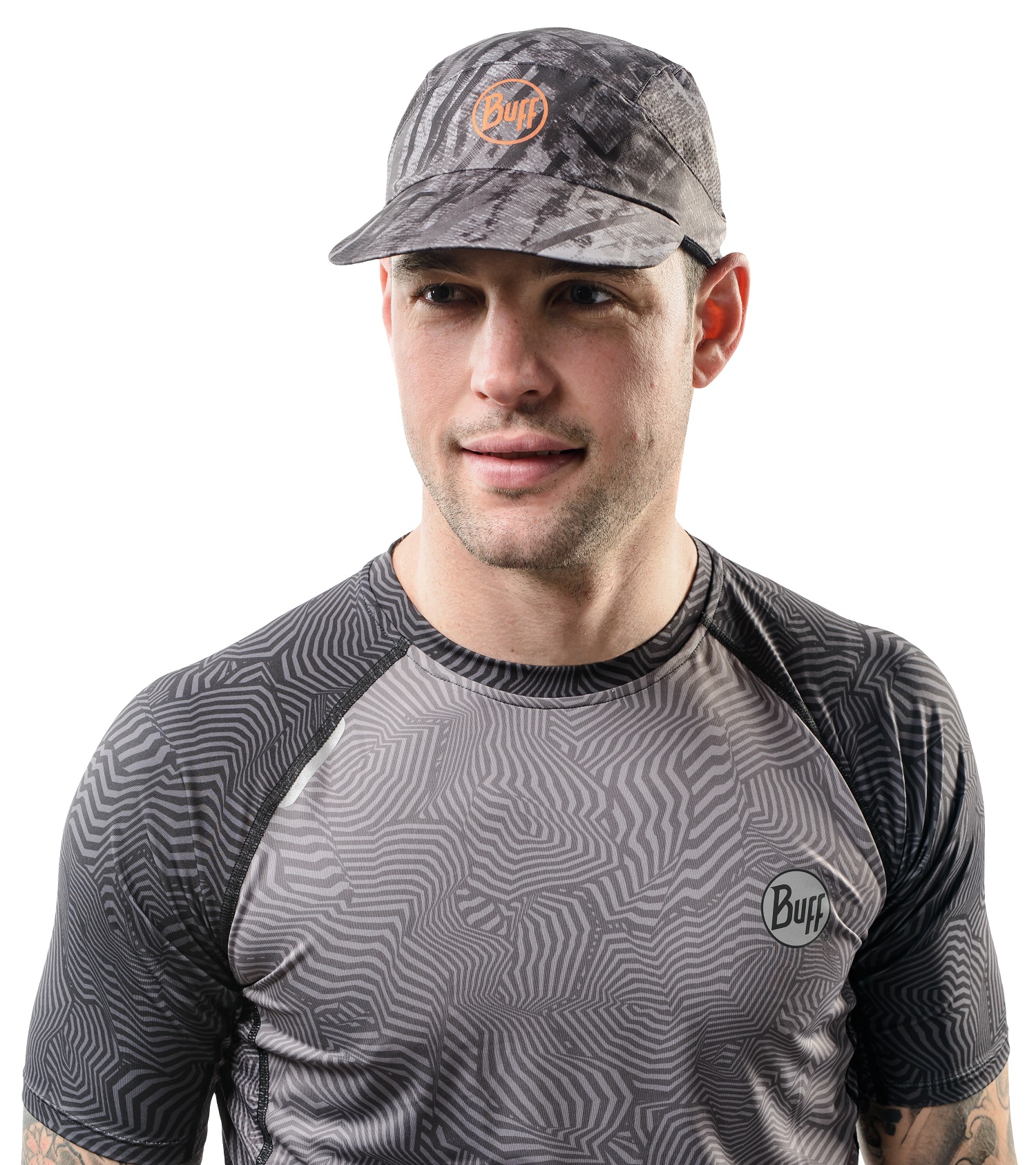 Кепка Buff PACK RUN CAP r-city jungle grey - купить в sportmarket.su за 2  266