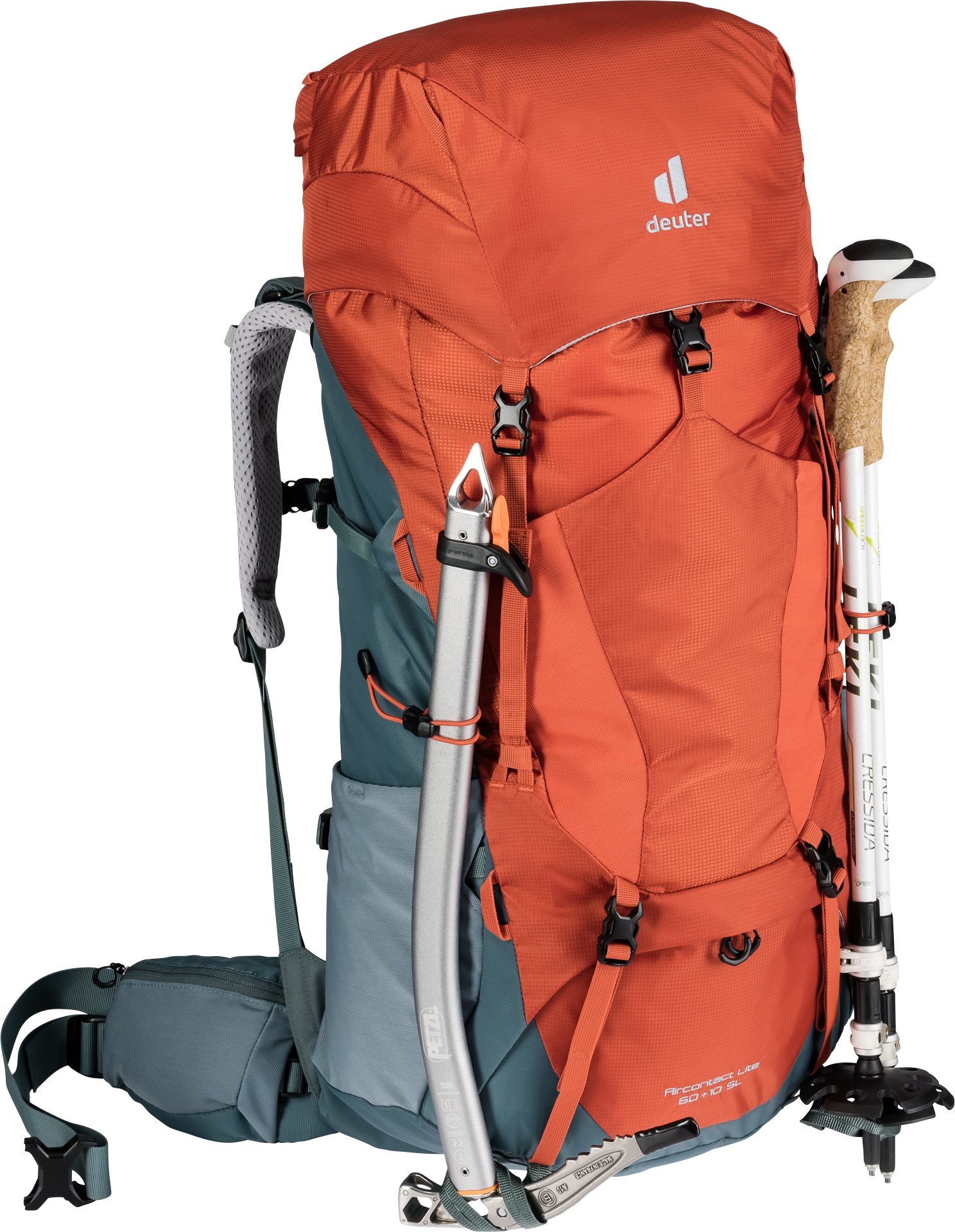 фото Рюкзак deuter aircontact lite 60+10 sl paprika/teal