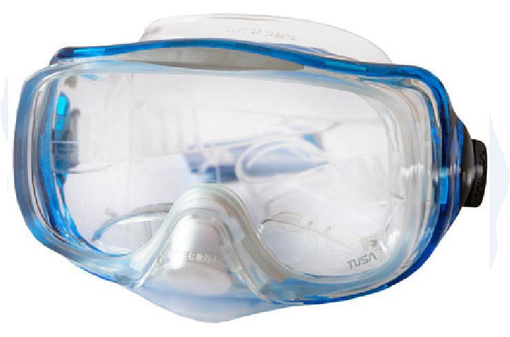 Фото маска подводная tusa imprex 3d hyperdry (прозрачный силикон) blue