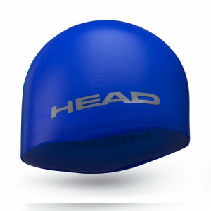 Фото шапочка для плавания head mid silicone moulded, детская цвет синий