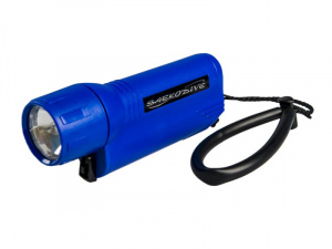Фото фонарь подводный al09, синий, 6w xenon, батарейка 4 х alcoline aa saekodive