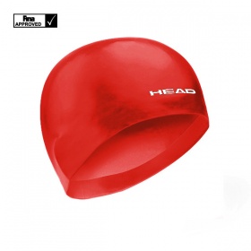 Фото шапочка для плавания стартовая head 3d racing fina, для соревнований цвет красный