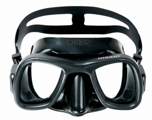 Фото маска подводная omer bandit black (черный силикон)