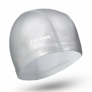 Фото шапочка для плавания head lycra pu комбинированная, для тренировок цвет серебристый