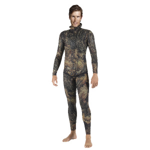 Фото куртка гидрокостюма для подводной охоты mares sf illusion 30, 3мм, с открытой порой внутри, цв.чёрный камуфляж