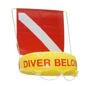 Фото буй большой, флаг diver (красный)