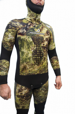 Фото куртка от гидрокостюма для подводной охоты aquadiscovery волга camo 3d 5 мм