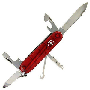 Нож Victorinox SPARTAN красный полупрозрачный фото