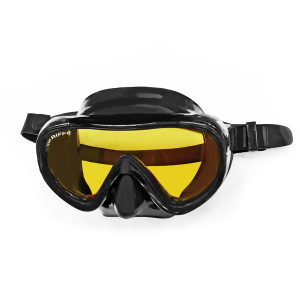 Фото маска для подводной охоты riffe coco янтарные стекла, цвет черный