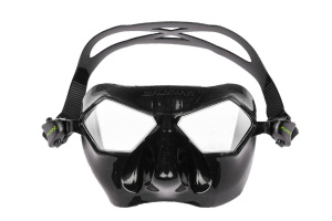 Фото маска salvimar incredibile, черный силикон/прозрачные линзы