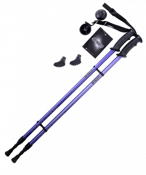 Фото палки для скандинавской ходьбы longway, 77-130 см, 2-секционные, тёмно-синие