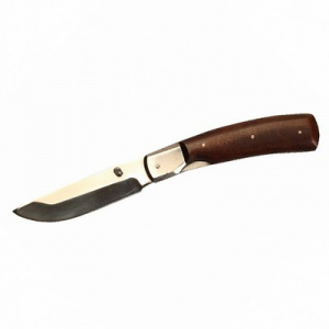 Фото нож складной альбатрос ермак, 1 предмет (нерж кованный х12мф, орех) с фиксатором