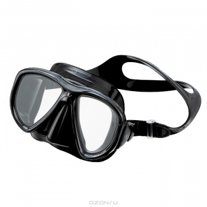 Фото маска подводная tusa powerview black (черный силикон)
