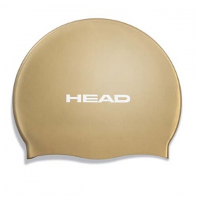 Фото шапочка для плавания head silicone flat силиконовая, для тренировок цвет золотистый