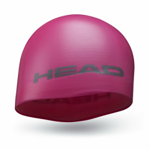 Фото шапочка для плавания стартовая head silicone moulded, для соревнований цвет розовый
