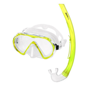 Фото набор для плавания (маска и трубка) mares mistral, цвет прозрачный /желтый, для взрослых