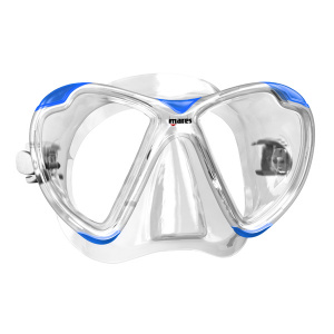 Фото маска для плавания mares vizeer, прозрачный /синяя